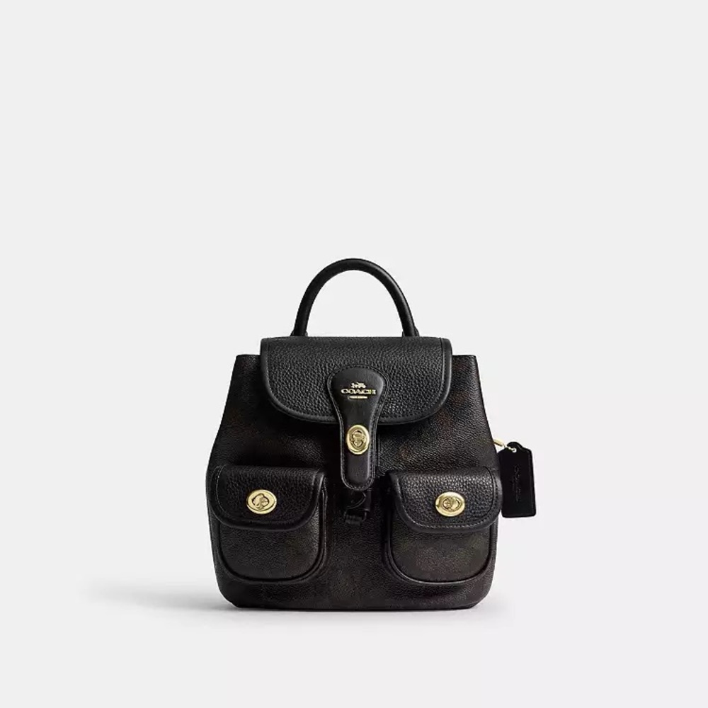 ‼️last one‼️NWT！COACH Hadley Backpack In Signature Canvas（CBH10）fast shipping - Picture 8 of 12